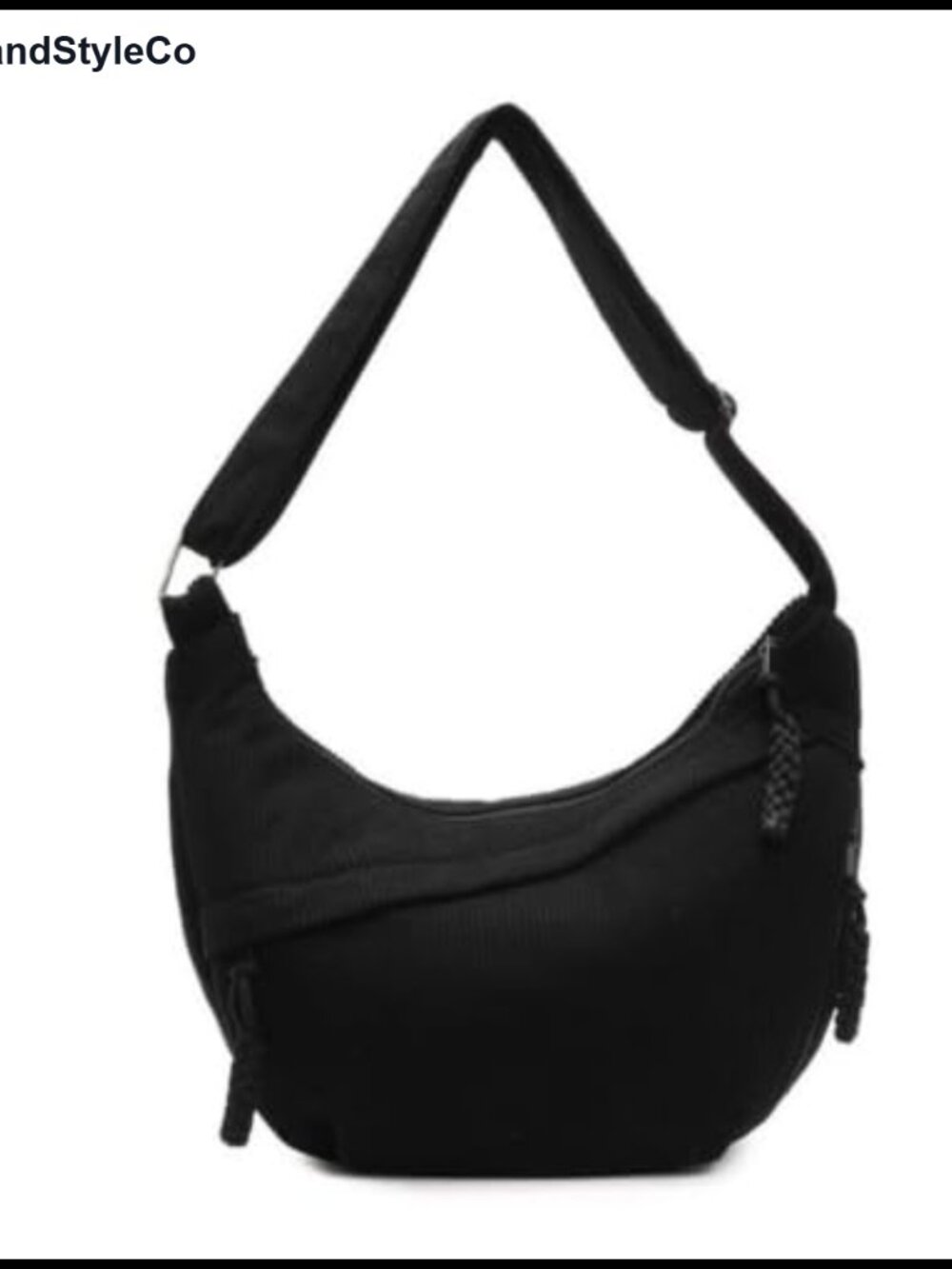 Corduroy Crescent Hobo Bag Adjustable Crossbody Shoulder Handbag Unisex